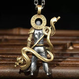Retro Buddha Pendant Monkey Necklace Male Jewelry