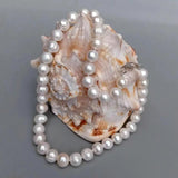 YYGEM Potato Shape Pearl Necklace 925 Silver Clasp