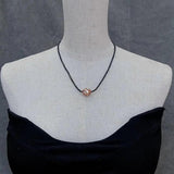 YYGEM Natural Spinel Pearl Crystal Pave Necklace Gemstone Jewelry