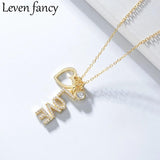 925 Silver Love Pendant Necklace Zircon Heart Choker