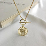 925 Silver Relief Coin Pendant Necklace Fine Jewelry