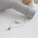 925 Silver Heart Pendant Double-layer Female Jewelry