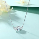Zircon Eye Pendant Necklace S925 Sterling Silver