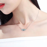 Zircon Eye Pendant Necklace S925 Sterling Silver