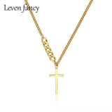 925 Silver Cross Chain Necklace Christian Crucifix Pendant Jewelry