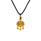 24k Pure Gold Ruyi Lock Pendant Necklace for Women Baby Birthday