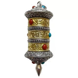 National Tide Prayer Wheel Pendant Necklace Tibet