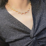 Vintage Silver Chain Layered Necklace for Women Pendant 20
