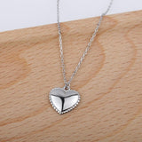 925 Silver Love Necklace Women Clavicle Peach Heart Pendant Jewelry