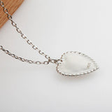 925 Silver Love Necklace Women Clavicle Peach Heart Pendant Jewelry