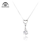 S925 Heart Style Women Chain Necklace Stone Pendant