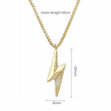 925 Silver Lighting Star Pendant Choker Necklace Hip Hop Lock