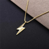 925 Silver Lighting Star Pendant Choker Necklace Hip Hop Lock
