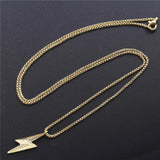 925 Silver Lighting Star Pendant Choker Necklace Hip Hop Lock