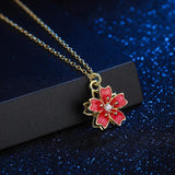 S925 Sterling Silver Peach Blossom Necklace
