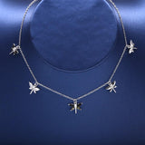SloveCabin Sterling Silver Dargonfly Choker Necklace