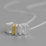 925 Silver Square Choker Necklace Women Jewelry Gift