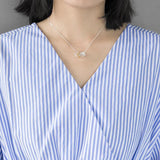 925 Silver Square Choker Necklace Women Jewelry Gift