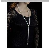 Natural Freshwater Long Pearl Necklace Women Wedding Baroque Pearl Necklace