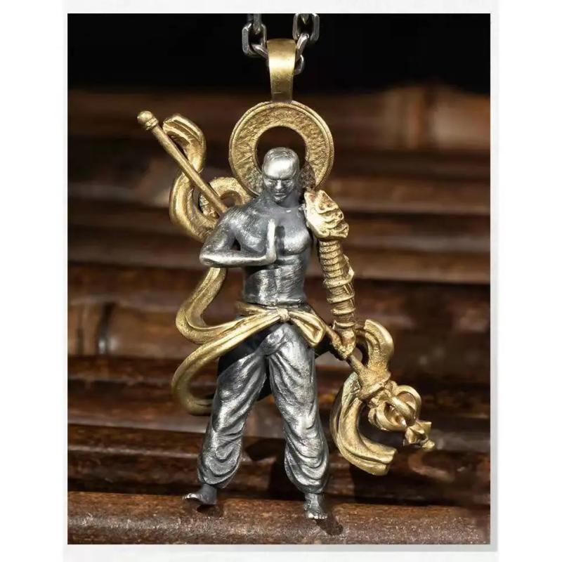 Vintage Monkey Pendant Necklace for Men