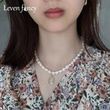 925 Silver Freshwater Pearl Chalcedony Choker Necklace