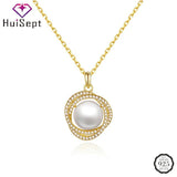 Pearl Necklace S925 Silver Zircon Pendant Wedding Gift