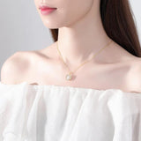 Pearl Necklace S925 Silver Zircon Pendant Wedding Gift