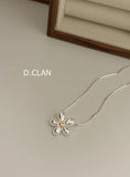 925 Silver Daisy Snake Chain Necklace Vacation Jewelry Accessory