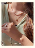 925 Silver Pea Pearl Bead Necklace Daily Vacation Jewelry