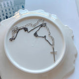 925 Silver Christian Cross Necklace Jesus Jewelry Men Women Pendant