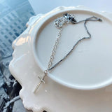 925 Silver Christian Cross Necklace Jesus Jewelry Men Women Pendant