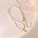 Baroque Freshwater Pearl Necklace 925 Silver Chain Choker Jewelry