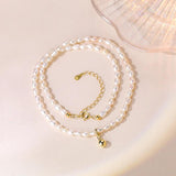 Baroque Freshwater Pearl Necklace 925 Silver Chain Choker Jewelry