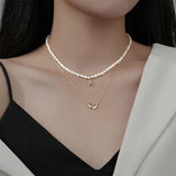 Baroque Freshwater Pearl Necklace 925 Silver Chain Choker Jewelry