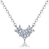 S925 Silver Necklace with Zircon Pendant for Women Wedding