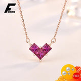 S925 Silver Necklace with Zircon Pendant for Women Wedding