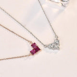 S925 Silver Necklace with Zircon Pendant for Women Wedding