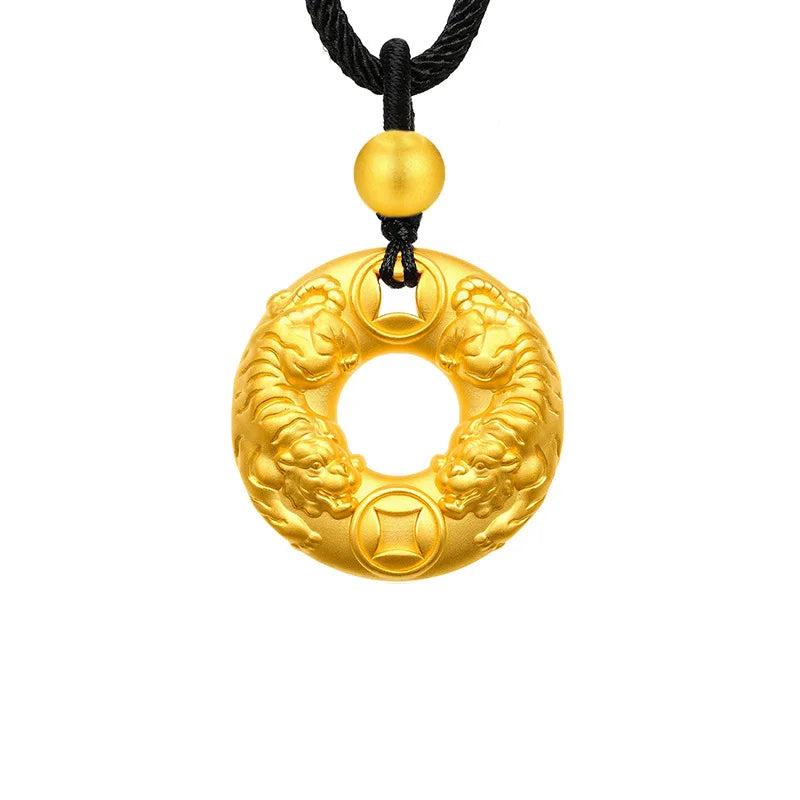 18K Safety Buckle Necklace Fine Jewelry for Men Women