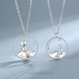 Silver Prince Fox Pendant Necklace Jewelry Gift X211