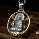 Vintage Buddha Pendant 12 Zodiac Manjusri Guanyin Amulet