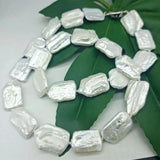 18-25mm Rectangular Freshwater Pearl Necklace 20 Inches