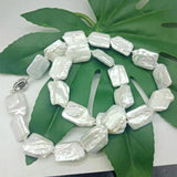 18-25mm Rectangular Freshwater Pearl Necklace 20 Inches