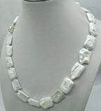 18-25mm Rectangular Freshwater Pearl Necklace 20 Inches