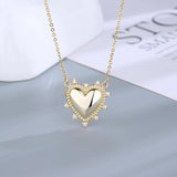 925 Silver Heart Necklace Womens Jewelry