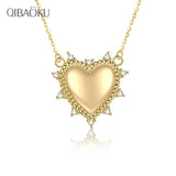 925 Silver Heart Necklace Womens Jewelry