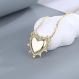 925 Silver Heart Necklace Womens Jewelry