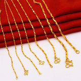 14K Thick Yellow Chain Necklace for Women Men Wedding