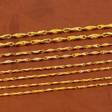 14K Thick Yellow Chain Necklace for Women Men Wedding