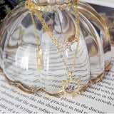Geometric Star Sun Crystal Silver Choker Pendant Necklace