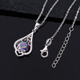 925 Silver Zircon Necklace Women Dazzling Wedding Jewellery Gift Chain Necklace